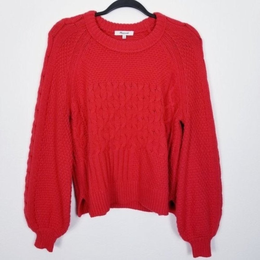 Madewell Red Crew Neck Sweater